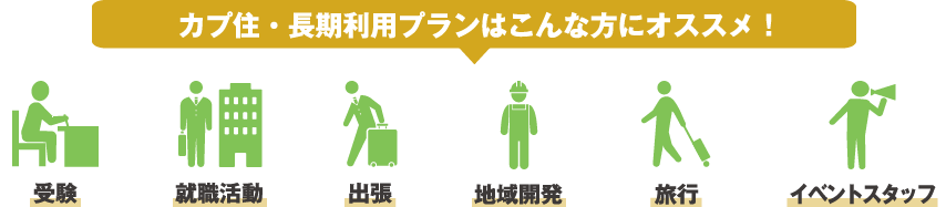 カプ住プラン・長期利用プランはこんな方にオススメ！