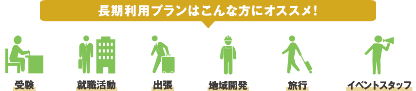 長期利用プランはこんな方にオススメ！