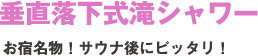 垂直落下式滝シャワー