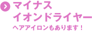 マイナスイオンドライヤー