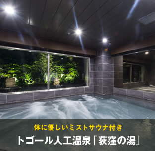 体に優しいミストサウナ付き。ヘルストン人工温泉「新宿の湯」