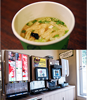 お味噌汁＆フリードリンク