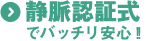 静脈認証式セキュリティ