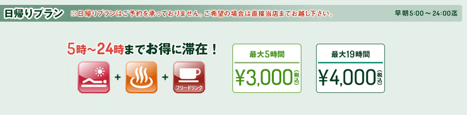 日帰りプラン