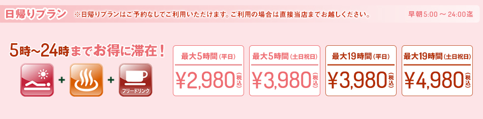 日帰りプラン